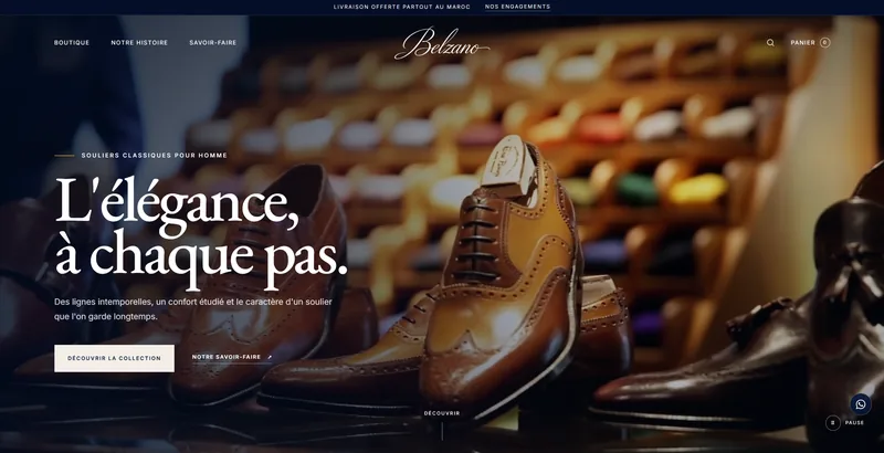 Création du site e-commerce Belzano
