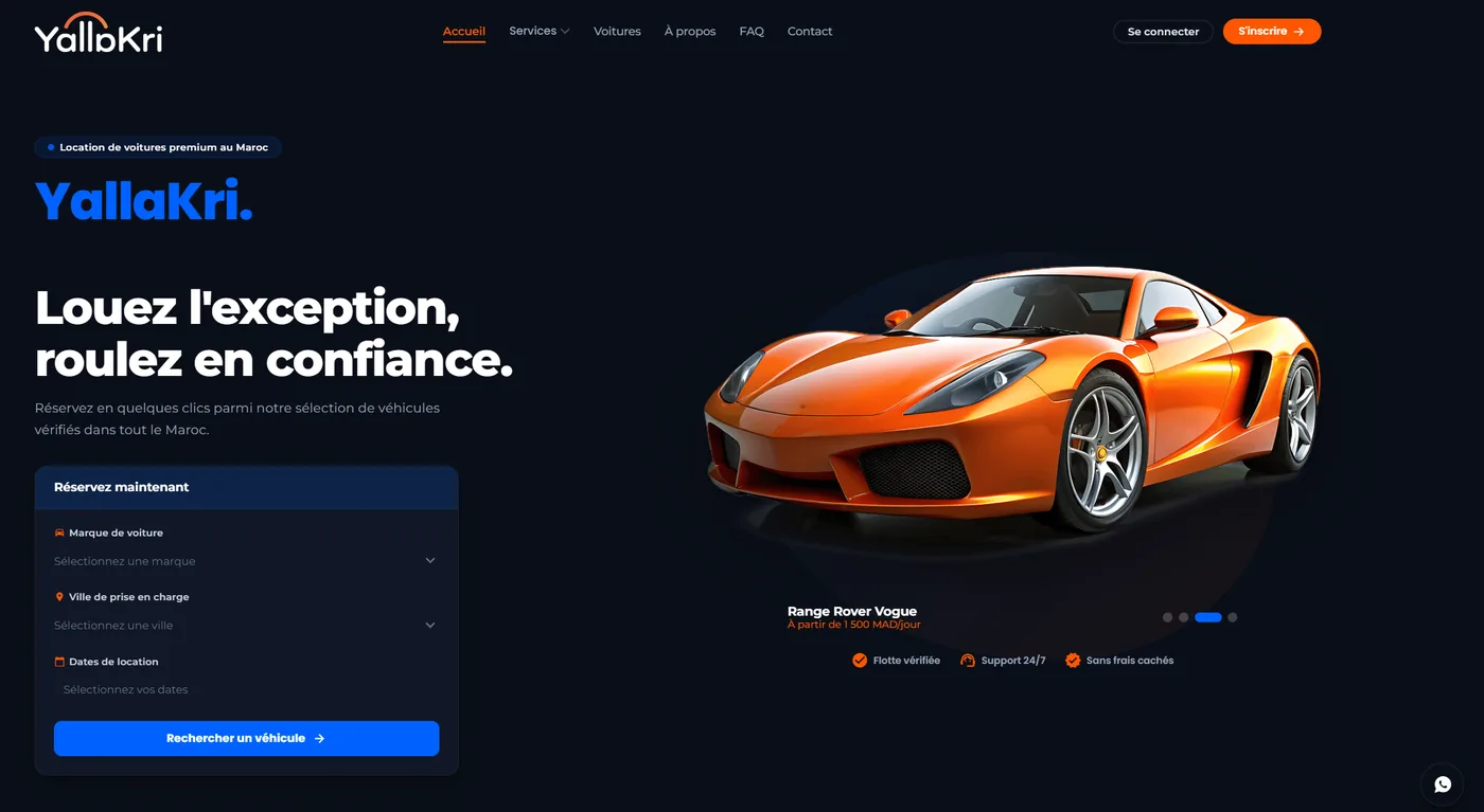 Création du site et de l’application web YallaKri